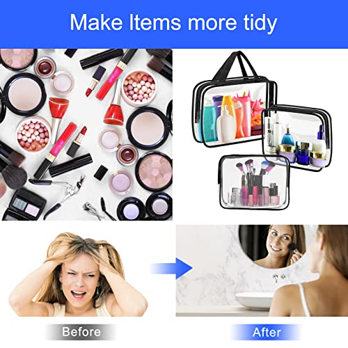 Funnasting Clear PVC 3-in-1 Designer Toiletry Bag