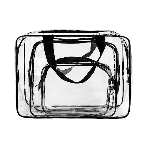 Funnasting Clear PVC 3-in-1 Designer Toiletry Bag
