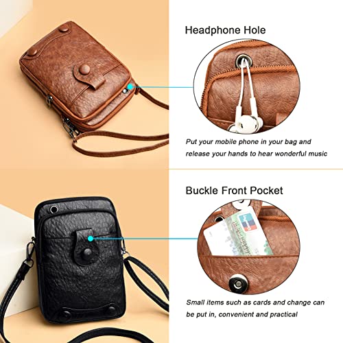 YIWEIYA Zipper Cross Body Phone Bag - Designer Handbag