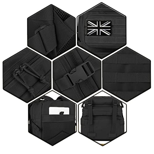 QT&QY 45L Tactical Backpack - Camouflage Designer Handbag