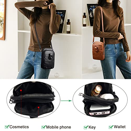 YIWEIYA Zipper Cross Body Phone Bag - Designer Handbag