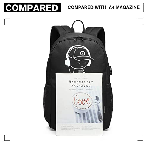 Anime Luminous School Backpack 15.6" Travel Laptop Bag