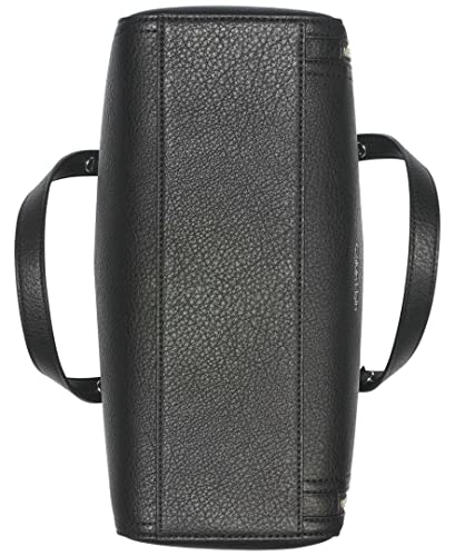 Calvin Klein Black/Silver Reyna Novelty Satchel