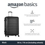 Black 28" Designer ABS Hardside Spinner Luggage Suitcase