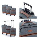 JCB Grey Lightweight 4-Wheel Cabin Bag Set - 28