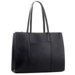 AOSSTA Large Black Designer Tote Handbag (31186 Black)