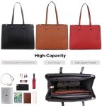 AOSSTA Large Black Designer Tote Handbag (31186 Black)