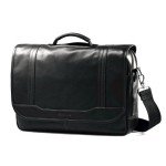 Samsonite Colombian Leather Black Flapover Briefcase - 50789