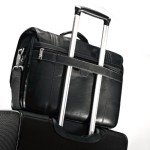 Samsonite Colombian Leather Black Flapover Briefcase - 50789
