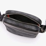 Lacoste Men's Blend Monogram Noir Gris Shoulder Bag