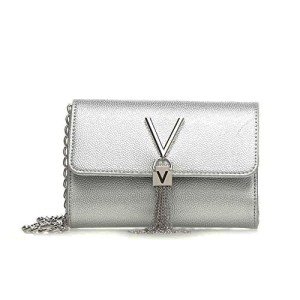 Valentino by Mario Womens VBS1R403G Divina Clutch Silver (ARGENTO)