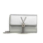 Valentino by Mario Womens VBS1R403G Divina Clutch Silver (ARGENTO)