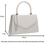 SwankySwans Women's White Satchel Clutch Bag