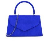 LeahWard Royal Suede Clutch Bag Wedding Handbag