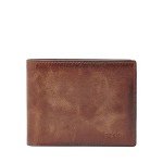 Fossil Brown Men's Derrick Bifold Designer Handbag