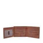 Fossil Brown Men's Derrick Bifold Designer Handbag