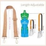 Beige Canvas Crossbody Bag with Adjustable Wide Strap