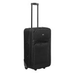 Slazenger Black Trolley Suitcase: 26in/64cm
