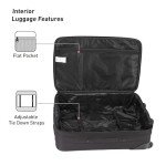 Slazenger Black Trolley Suitcase: 26in/64cm