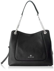 Michael Kors Large Chain Shoulder Tote in Black