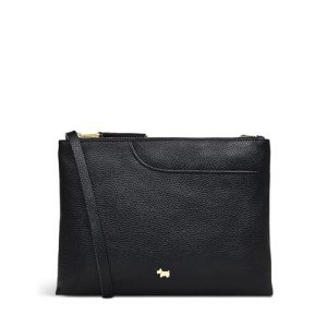 Radley Soft Medium Ziptop Crossbody Bag: Black Leather