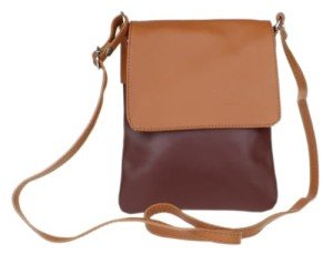 Coffee Brown Leather Girly Shoulder Bag
