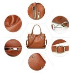 Designer Leather Vintage Bag for Women - Brown