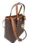 Brown Michael Kors Jet Set Convertible Logo Tote