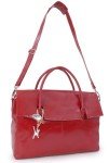 Red Leather Laptop Messenger Bag - Catwalk Collection HELENA