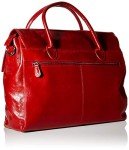 Red Leather Laptop Messenger Bag - Catwalk Collection HELENA