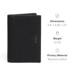TUMI Nassau Black Texture Rfid Wallet, One Size