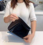 LeahWard® Blue Envelope Suede Party Handbag
