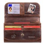 Stylish Brown Leather Womens Purse with RFID Protection