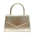 Gold Top Handle Clutch - LeahWard Designer Handbag