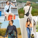 Qianyou Lightweight Waterproof Sling Shoulder Bag with Mesh