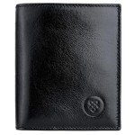 Black Rocca Luxury Men's Leather Wallet by Maxwell Scott