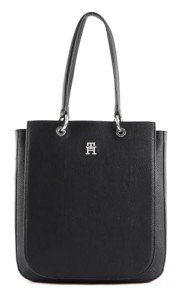 Tommy Hilfiger Black Designer Work Tote with TH Emblem