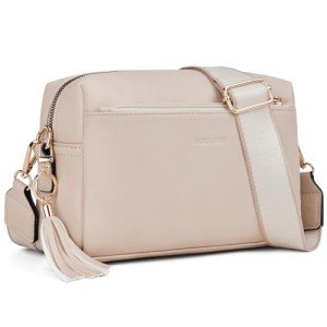 Roulens Vegan Leather Crossbody with Triple Zip Compartments