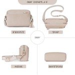 Roulens Vegan Leather Crossbody with Triple Zip Compartments