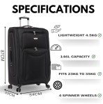 Designer 29" Lightweight Expandable Suitcase with Spinner Wheels