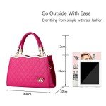 Nicole&Doris Diamond Lattice Red Crossbody Bag