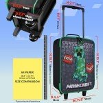Minecraft Kids Suitcase | Foldable Trolley Bag