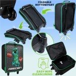 Minecraft Kids Suitcase | Foldable Trolley Bag