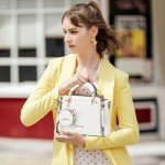 NICOLE & DORIS Small White Crossbody Shoulder Bag