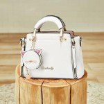 NICOLE & DORIS Small White Crossbody Shoulder Bag