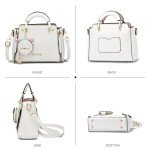 NICOLE & DORIS Small White Crossbody Shoulder Bag