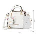 NICOLE & DORIS Small White Crossbody Shoulder Bag