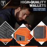 TEEHON® Carbon Fibre Leather Mens Wallet with RFID Blocking