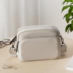 DKIIL NOIYB Women's Leather Crossbody Bag - Beige