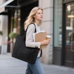 Maymooner Black Tote Bag: Large Capacity Designer Handbag